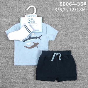 <span class=keywords><strong>Abbigliamento</strong></span> per Bambini Tedmimak 6-12 <span class=keywords><strong>Mesi</strong></span>, Set <span class=keywords><strong>3</strong></span> Pezzi Personalizzato per Neonato, T-Shirt in Cotone con Fascia Floreale, Stile Estivo - Product Image 1