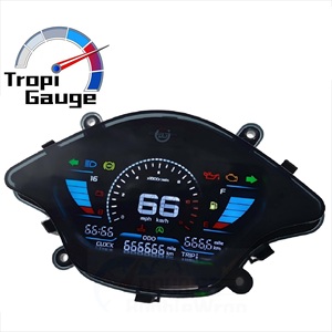 สำหรับเวสป้า สปริ้นท์ <span class=keywords><strong>150</strong></span> จอแสดงผล LCD ดิจิตอลแบบเสียบใช้งานได้ทันที  หน้าจอ LCD แสดงระยะทาง  ชุดดัดแปลงแผงหน้าปัด - Product Image 1