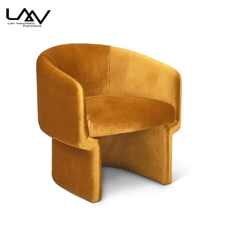 Modern Single Sofa Chair Design Comfy Velvet Leisure Armchair use for hotel living room