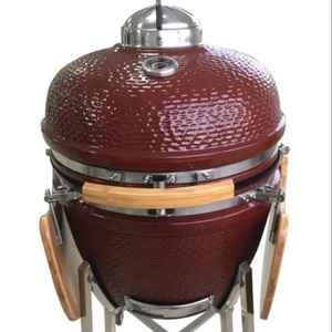 Parrilla de cerámica para exteriores de acero incorporada de 24 pulgadas Kamado Grill para jardín Patio Parrilla clásica Ahumador de carbón de Kamado Mission - Product Image 2