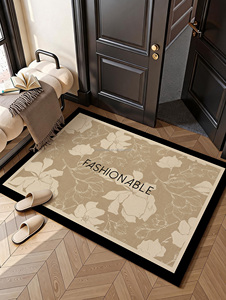 <span class=keywords><strong>Tapis</strong></span> d'entrée intérieur <span class=keywords><strong>antidérapant</strong></span> et lavable, motif floral vintage Dornier, noir et beige, pour la maison, commande en gros, fournisseur de détail - Product Image 3