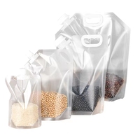 Grande pochette à bec verseur pour café et thé, emballage liquide pour épices, biodégradable et réutilisable, pochette en papier Doypack