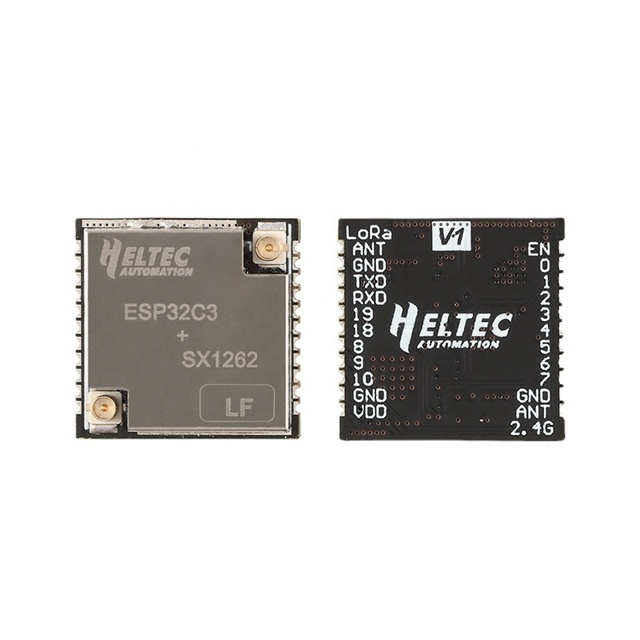 HT-CT62 ESP32C3 SX1262 Module WiFi BLE LoRa LoRaWAN Wireless Module 433-510MHz 863-928MHz Antenna
