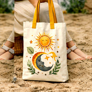 Sac fourre-tout en coton réutilisable pliable avec logo personnalisé imprimé en sérigraphie pour femmes, idéal pour les courses - Product Image 1
