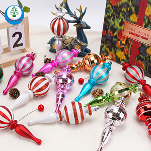 Bolas colgantes de plástico para Navidad al por mayor, adornos decorativos de Navidad para decoración de fiesta de árbol de Navidad - Product Image 1