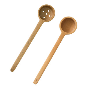 ชุดช้อนตวงไม้บีช 45 มล. 30 มล. 25 มล. พร้อมที่กรอง ด้ามยาว ช้อนตวงกาแฟ นมผง ชุดสามชิ้น - Product Image 5