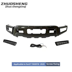 High Quality Modified Front <b>Bumper</b> With LED Light for 18-20 F150 Includes Bodykit <b>Clips</b> New Condition ZSXQ206'. New F150 Bu - Product Image 4
