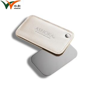 Wholesale Custom Resin Epoxy Logo <b>Rectangle</b> Stainless Steel Luxury Large <b>Mirror</b> With PU Sleeve - Product Image 4