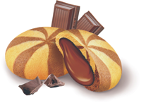 Ligne de production de biscuits fourrés au chocolat et à la pâte d'arachides Magica Ligne de production de biscuits fourrés au chocolat