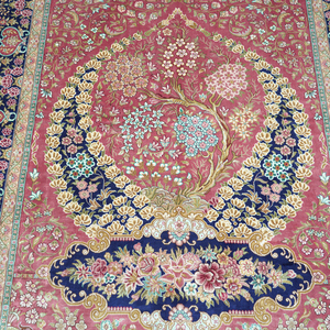 Alfombra Persa Roja de Seda Natural de 116x168cm, Estilo Qum, Dubai, Turco, Careers <span class=keywords><strong>London</strong></span> - Product Image 3