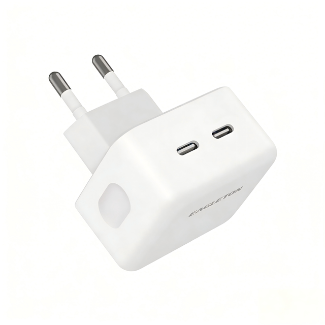 Hot Sale Dual USB-C PD Charger 2-Port Fast Charging Adapter AU/EU/UK/US Plug Safe & Reliable Wall Charger for Phones & Tablets