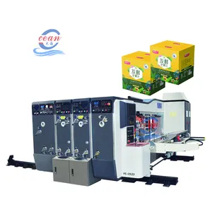 Corrugated paperboard printer rotary die-cutter carton making machine for box making