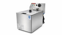 Friteuse électrique professionnelle en acier inoxydable 6L/2x6L, friteuse électrique de comptoir pour restaurant