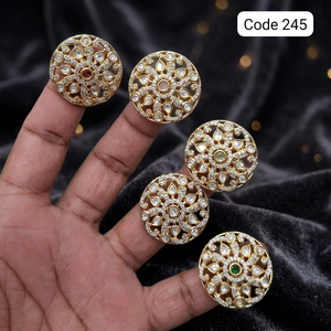 Luxury Antique Copper Plated Lab Created Cubic Zirconia Ethnic Floral <b>Statement</b> <b>Ring</b> for Women Adjustable Wedding Party Fashion - Product Image 3
