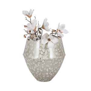 Vaso Decorativo Rotondo in Ceramica, Moderno Portafiori in Gres per Soggiorno, Ufficio e Arredamento da Tavolo - Product Image 2