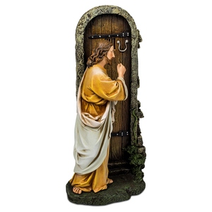 Escultura Religiosa de Resina WeiVista, Jesús Llamando a la Puerta, para Decoración del Hogar Cristiano o Exhibición en Iglesias, Venta al por Mayor, Modelo 24008A - Product Image 4