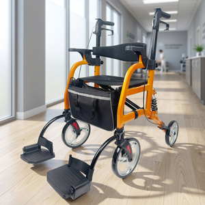 High Quality Ultralight Mobility Chair with Wheels <b>Disabled</b> Wheelchair <b>for</b> the Elderly <b>Walker</b> Folding Walking Aid - Product Image 1