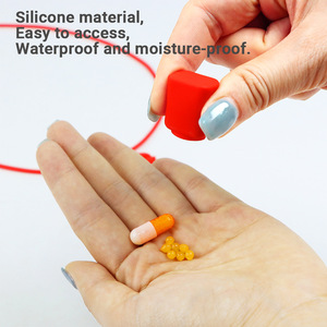 Hytsow Portable Silicone <b>Pill</b> <b>Bottle</b> Necklace For Medication Storage - Product Image 3