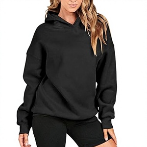 Conjunto de 2 Piezas de Alta Calidad, Ecológico, Transpirable, de Algodón, para Mujer, Shorts Largos y Sudadera con Capucha, Diseño Personalizado, Ligero, Color Sólido - Product Image 1