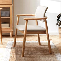 Nouvelles chaises de salle à manger en bois massif de style chinois, accoudoirs haut de gamme, design en bois naturel, finition noyer, mobilier doux pour la maison et le bureau