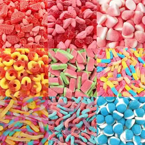 Groothandel Candy Oem Odmacusted Halal Certificaat Oem Oem Bulk Zure Zoetfruitige Smaak Gelatine Pectine <span class=keywords><strong>Gummy</strong></span> Candy - Product Image 1
