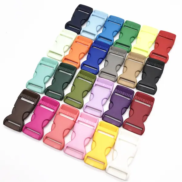 Original factory stock high quality colorful square plastic release buckle insert buckle