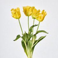 W-A0308 Tulip Buatan Baru dari Lateks Lembut, Tulip Sentuhan Asli dari Karet Lunak, Bunga Simulasi untuk Dekorasi Rumah dan Pernikahan