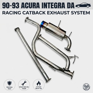 Kit d'échappement sport catback en acier inoxydable de 4,5 pouces avec embouts brûlés pour Acura Integra DA DB1 90-93 – Silencieux de performance – Vente en gros - Product Image 1