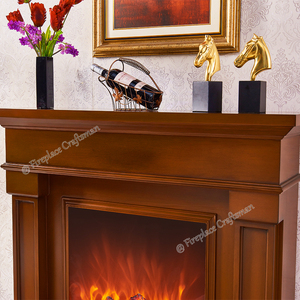 E0 <span class=keywords><strong>Cheminée</strong></span> autoportante blanche de style minimaliste moderne en bois écologique Manteaux de <span class=keywords><strong>cheminée</strong></span> électriques décoratifs - Product Image 5