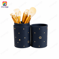 Pinceaux de maquillage professionnels personnalisés, vente en gros directe d'usine, ensemble de pinceaux pour les lèvres et les yeux, poignée en plastique, sac de voyage inclus, échantillon gratuit