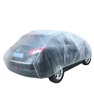 Low price sales dustproof plastic disposable car cover for car