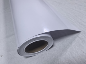 <span class=keywords><strong>Film</strong></span> vinyle auto-adhésif PVC blanc sans bulles, écologique, pour impression publicitaire extérieure, avec rainures anti-bulles - Product Image 4