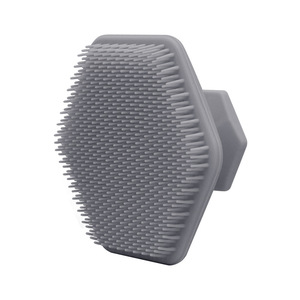 Brosse nettoyante pour le visage en silicone, petite taille, nettoyage en profondeur pour hommes et femmes, couleur grise, utilisation manuelle - Product Image 1
