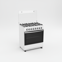 Oven Gas Listrik Stainless Steel Terbaru Desain Freestanding 80B 118L Multi-Burner Kapasitas Besar untuk Restoran Komersial