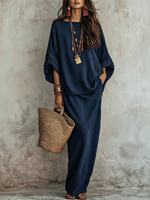 Nouvelle Collection Automne 2026, Robe Longue Unie Élégante Style Européen et Américain pour Femme, Ensemble Deux Pièces Tendance
