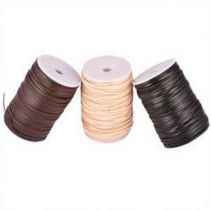 Artisan 3mm Flat Silver Plated <b>Leather</b> Cord Regular Color Handmade Cowhide for Jewelry DIY by Reliance <b>Leather</b> Products - Product Image 1