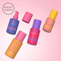 Bouteille en plastique PET RCP avec bouchon électrolytique, 120/150 ml, ronde et épaisse, pour sérum cosmétique, brume corporelle, lotion, gel, flacon pompe