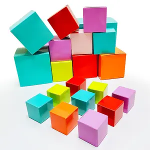 化妆品玩具包装定制印刷彩色方形纸盒纯色
