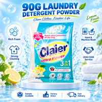 Détergent en poudre 90G pour lessive, haute mousse, citron et jasmin, doux pour les mains, produit chimique ménager de haute qualité exporté directement de l'usine