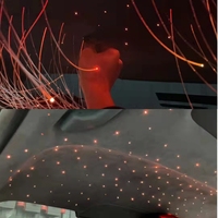 Kit d'éclairage de plafond 16W RGBW Twinkle Starry Sky, étoile de toit de voiture, contrôle de la musique, lampe d'ambiance à fibre optique pour l'intérieur de la voiture.