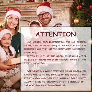 Bandeja de madera de resina para árbol de Navidad 2025, plato para servir y tabla de quesos para cocina, decoración del hogar, exhibición de alimentos - Product Image 3