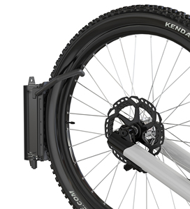 Support de vélo mural pour garage, support de stationnement pivotant pour vélo, crochet de suspension vertical pour vélo -60~+30, en fer noir et plastique - Product Image 5