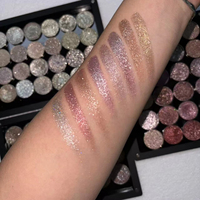 Palettes de fards à paupières de luxe personnalisées, produits de maquillage pour les yeux, fards à paupières scintillants, fard à paupières métallique unique, palette de fards à paupières