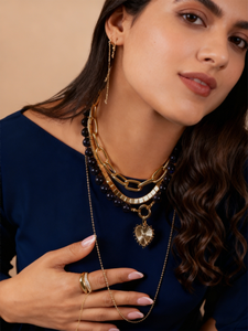 سلسلة قلادة مخصصة يدوية الصنع من الخرز الحجري الطبيعي والفولاذ المقاوم للصدأ مع زر ضغط، مقاومة للماء والبقع - Product Image 5