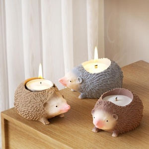 Moule en silicone 3D DIY hérisson pour bougies décoratives, idéal pour la fabrication de bougies parfumées en forme d'animaux, vente en gros - Product Image 1