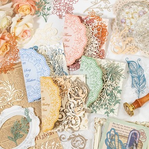 สมุดโน้ตซีรีส์ดรีม ลายดอกไม้ แบบเจาะรู สำหรับตกแต่ง DIY จำนวน 20 ชิ้น/แพ็ค แบบแผ่นหลวม - Product Image 4