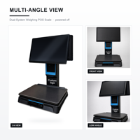 Sistem POS All-in-One dengan Layar Ganda 15,6 inci, Timbangan Terintegrasi, Printer Terpasang, Sistem Operasi Windows, Model RM-60
