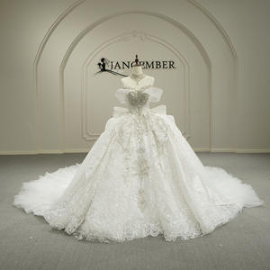 Gt26062 Sweetheart Crystal Beaded <b>Sequined</b> Wedding Dress Lace-Up Back Ball Gown For Women Vestido De Noiva Jancember - Product Image 1