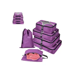 Tas Travel Organizer dengan Tas Laundry Traveling Pack 6 Set Travel Packing Cubes