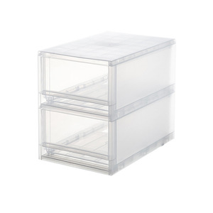 Shoe <b>Storage</b> Cabinet Plastic <b>Drawer</b> Organizer <b>Stackable</b> Space Saving Shoe Box For Home Bedroom Use - Product Image 4